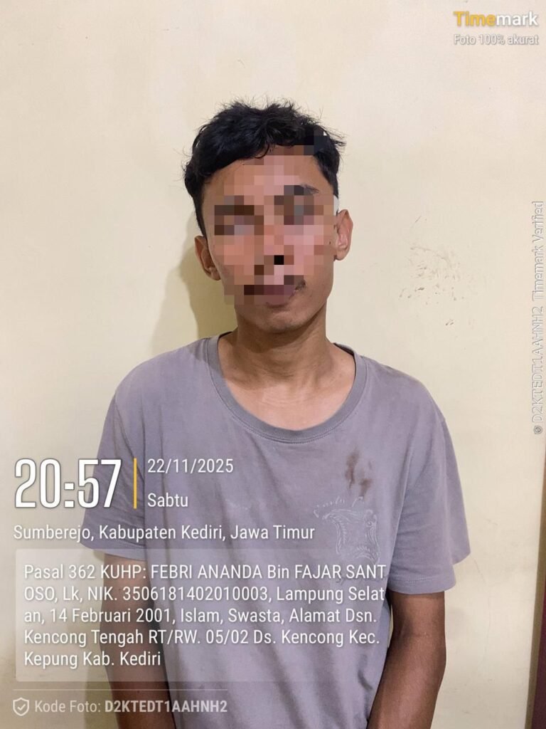 Satreskrim Polres Kediri Bekuk Pembobol ATM Gasak Rp30 Juta