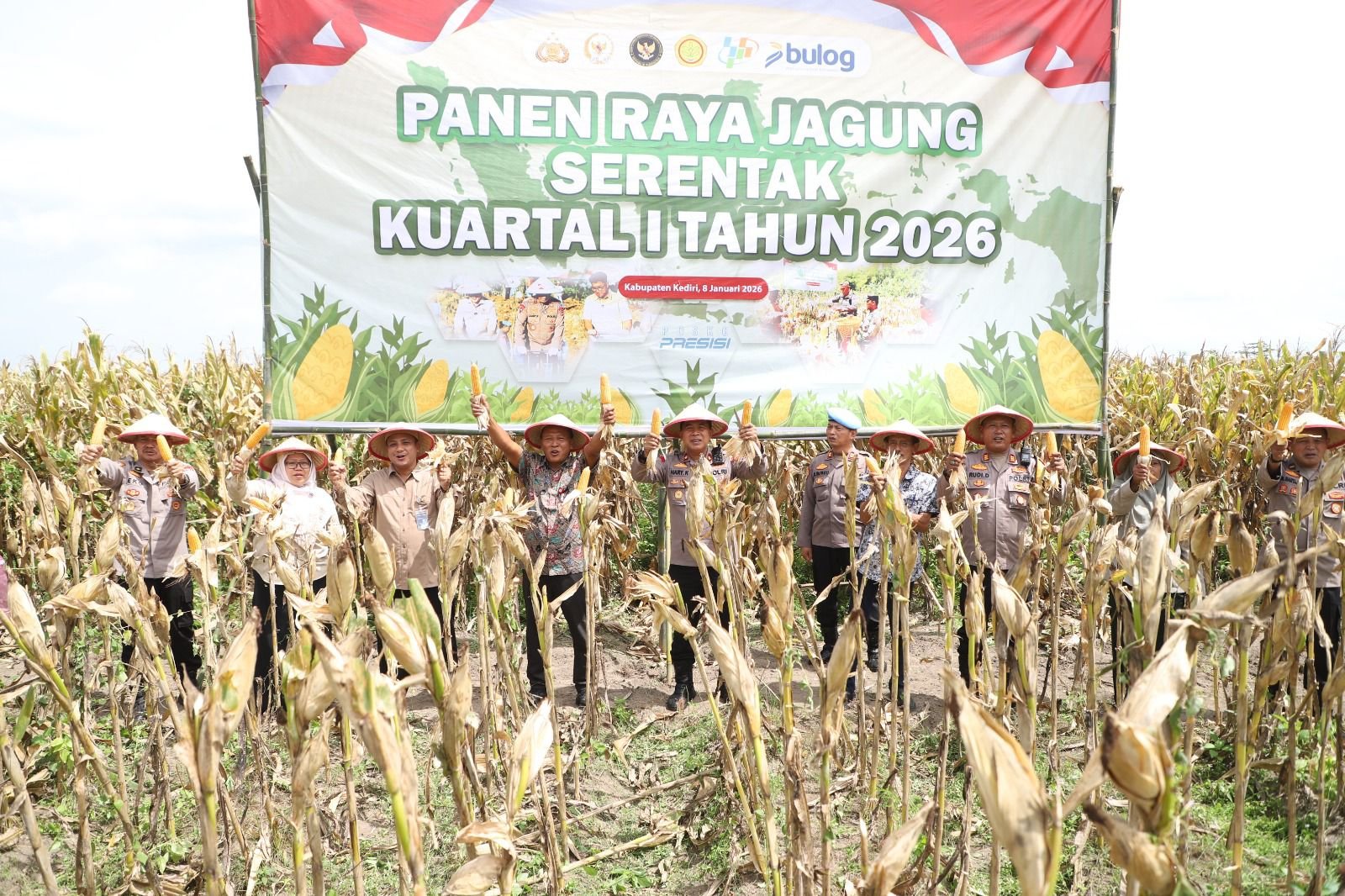 Polres Kediri Ikuti Zoom Meeting Panen Raya Jagung Serentak Dukung Swasembada Pangan