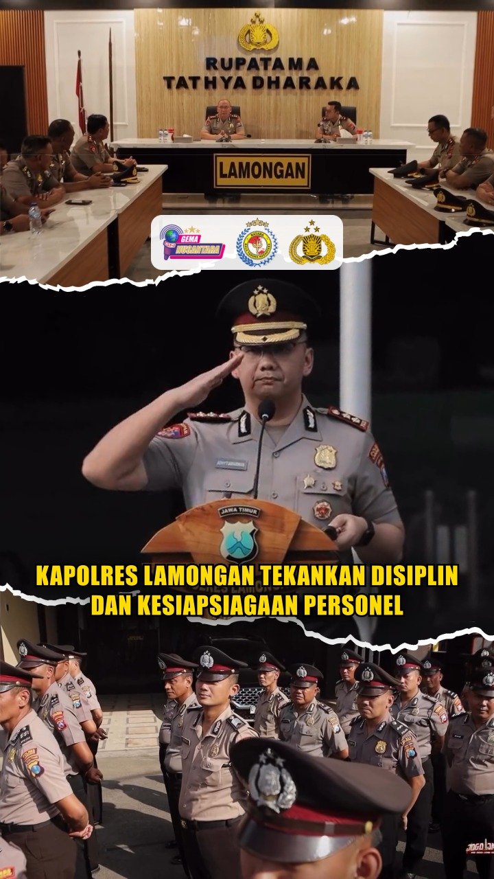 Kapolres Lamongan Tekankan Disiplin dan Kesiapsiagaan Personel