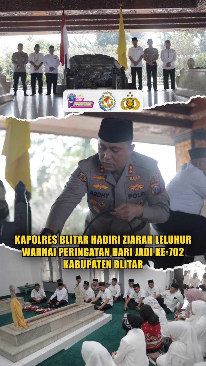 Kapolres Blitar Hadiri Ziarah Leluhur Warnai Peringatan Hari Jadi ke-702 Kabupaten Blitar