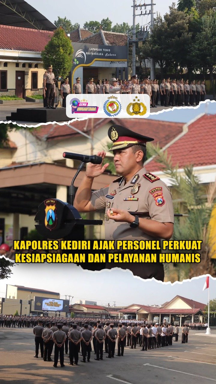 Kapolres Kediri Ajak Personel Perkuat Kesiapsiagaan dan Pelayanan Humanis