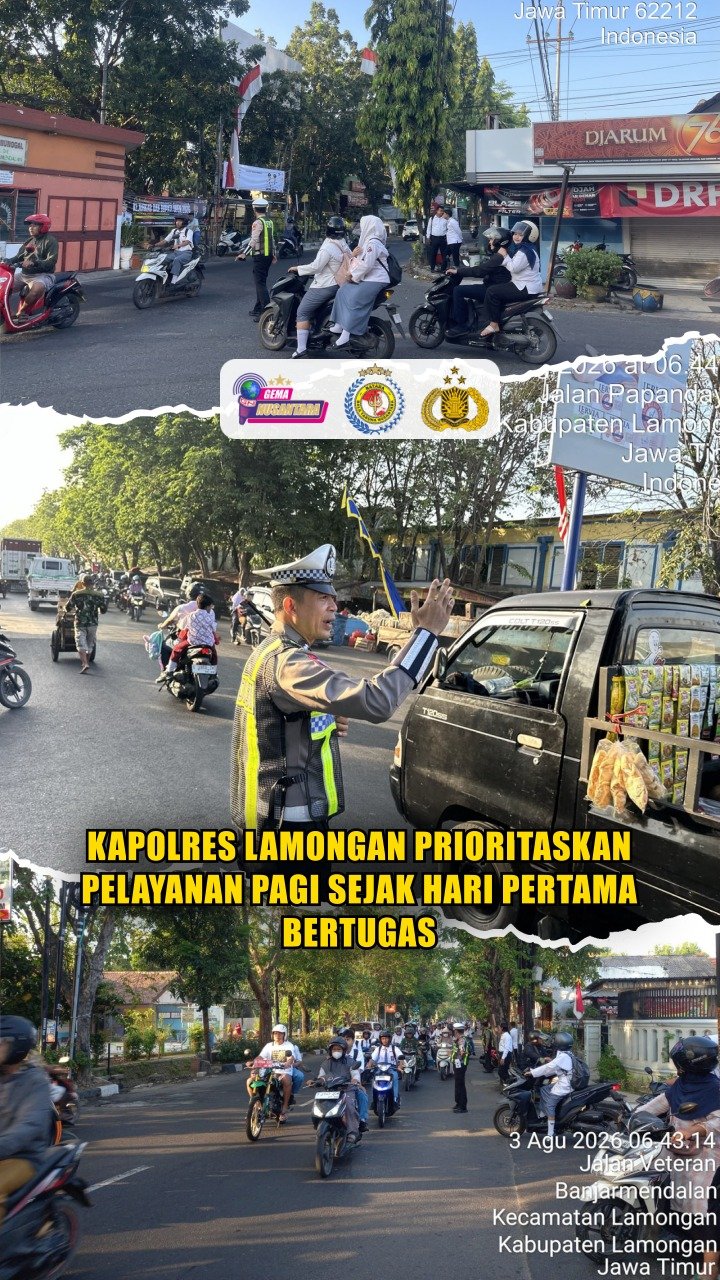Kapolres Lamongan Prioritaskan Pelayanan Pagi Sejak Hari Pertama Bertugas