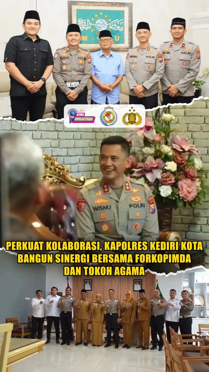 Perkuat Kolaborasi, Kapolres Kediri Kota Bangun Sinergi Bersama Forkopimda dan Tokoh Agama