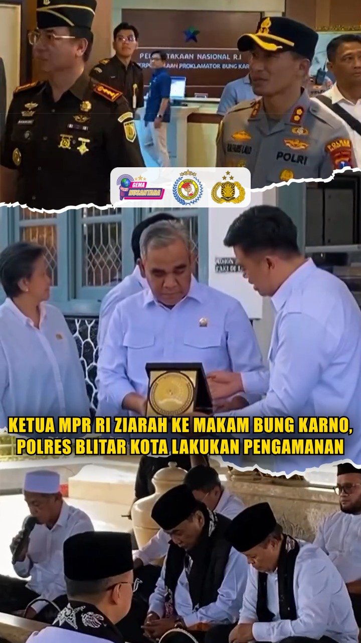 Ketua MPR RI Ziarah ke Makam Bung Karno, Polres Blitar Kota Lakukan Pengamanan