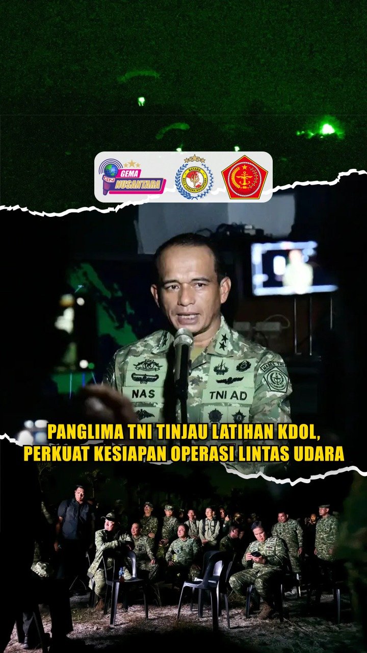 Panglima TNI Tinjau Latihan KDOL, Perkuat Kesiapan Operasi Lintas Udara