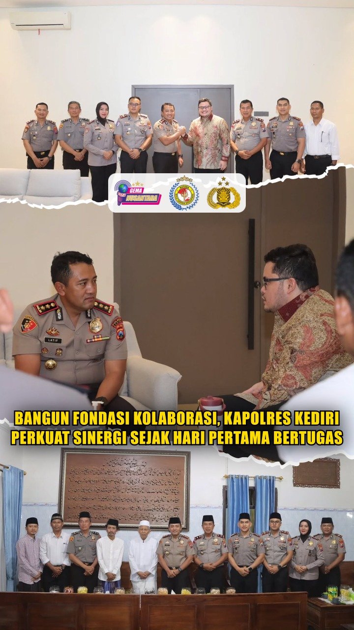 Bangun Fondasi Kolaborasi, Kapolres Kediri Perkuat Sinergi Sejak Hari Pertama Bertugas