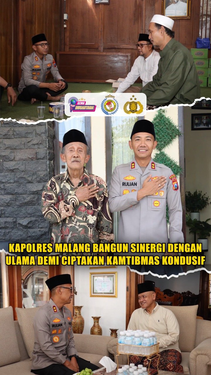 Kapolres Malang Bangun Sinergi dengan Ulama Demi Ciptakan Kamtibmas Kondusif