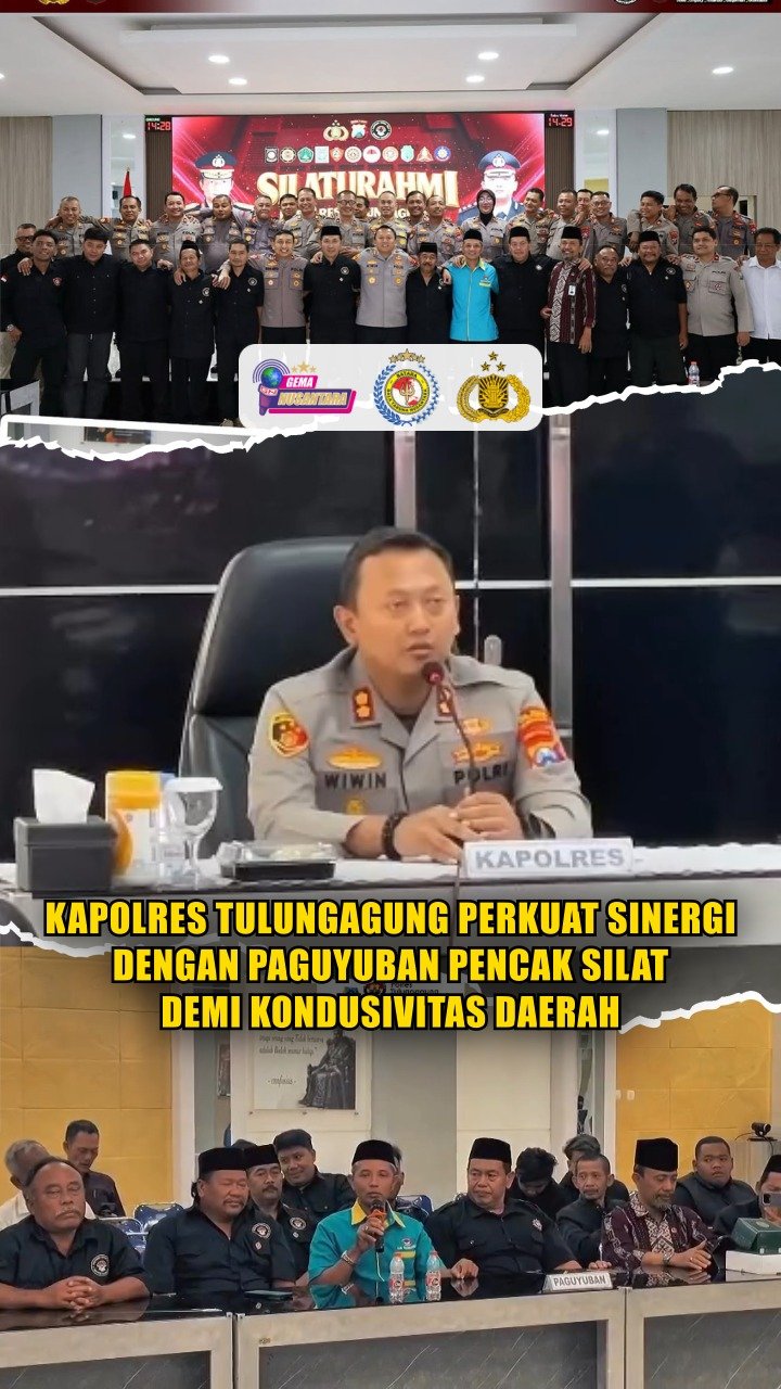 Kapolres Tulungagung Perkuat Sinergi dengan Paguyuban Pencak Silat Demi Kondusivitas Daerah