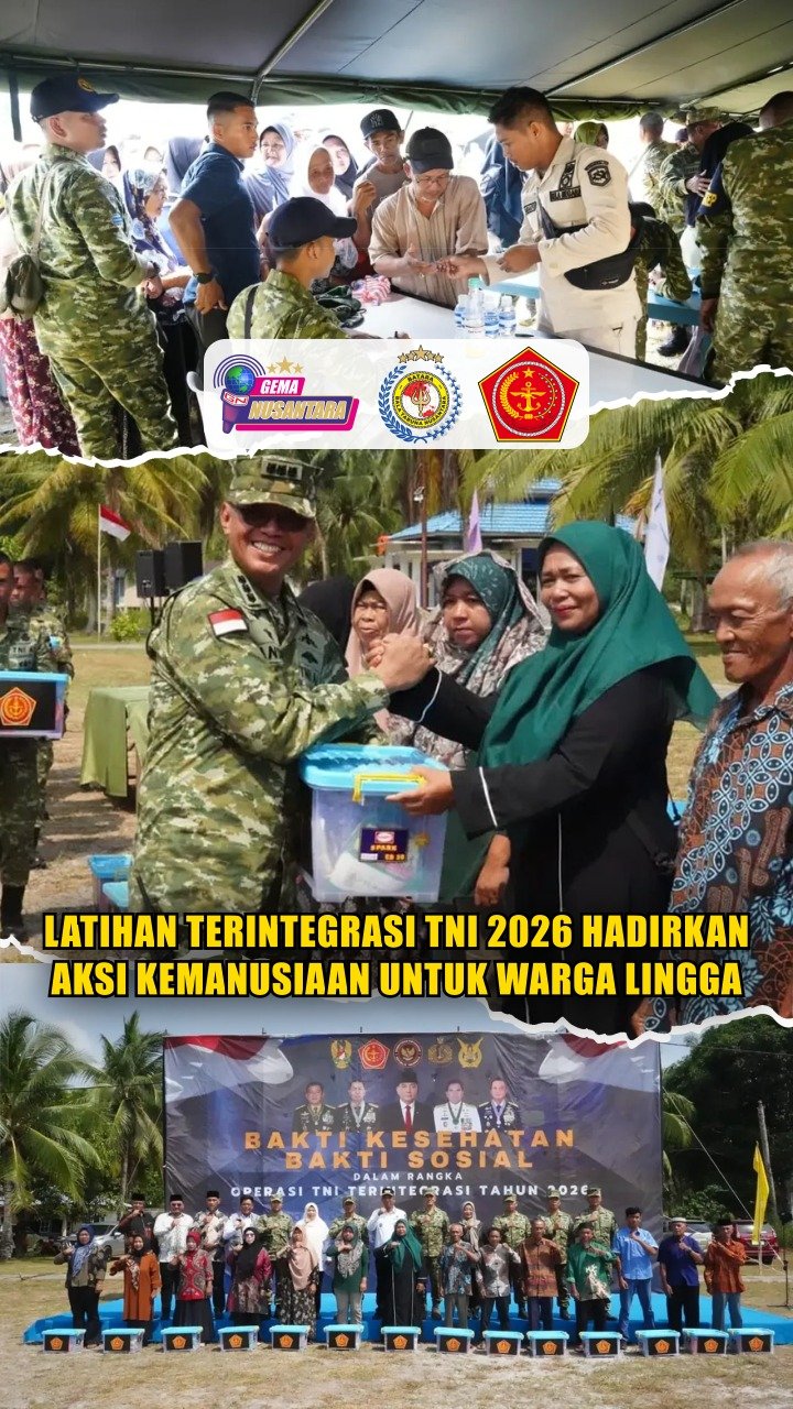 Latihan Terintegrasi TNI 2026 Hadirkan Aksi Kemanusiaan untuk Warga Lingga