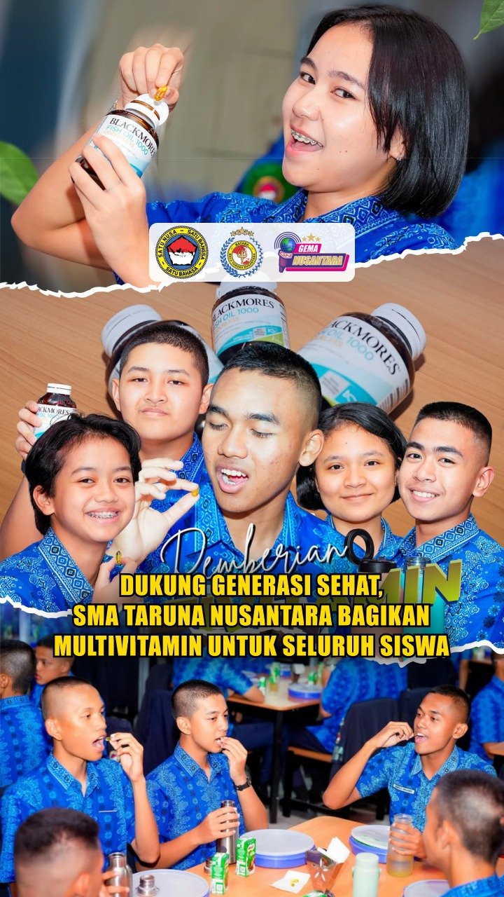 Dukung Generasi Sehat, SMA Taruna Nusantara Bagikan Multivitamin untuk Seluruh Siswa