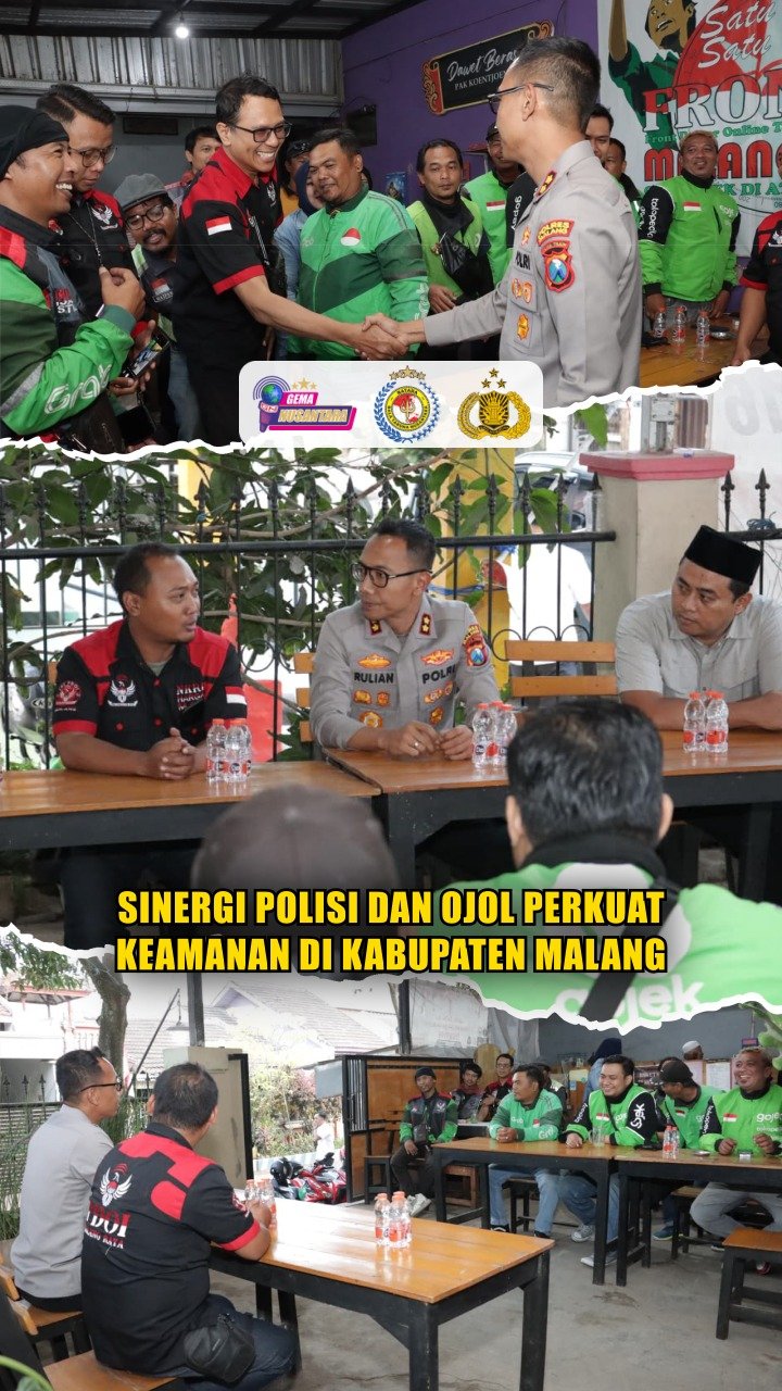 Sinergi Polisi dan Ojol Perkuat Keamanan di Kabupaten Malang