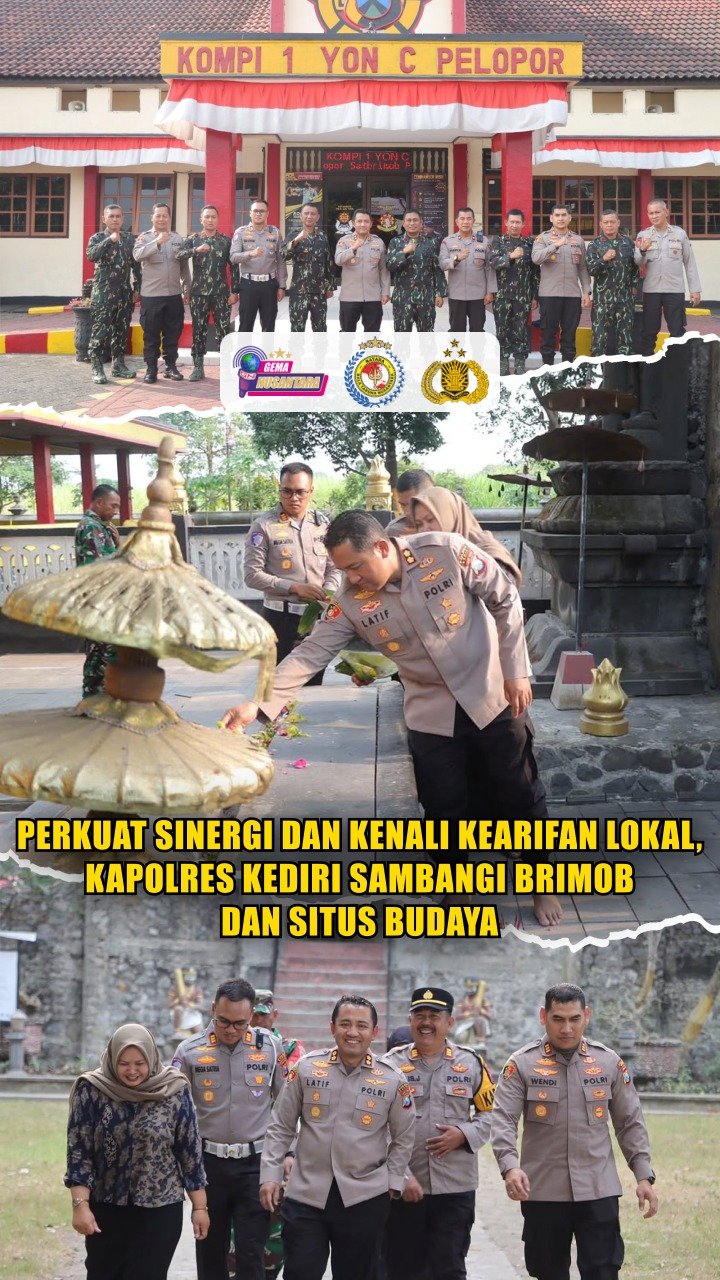Perkuat Sinergi dan Kenali Kearifan Lokal, Kapolres Kediri Sambangi Brimob dan Situs Budaya