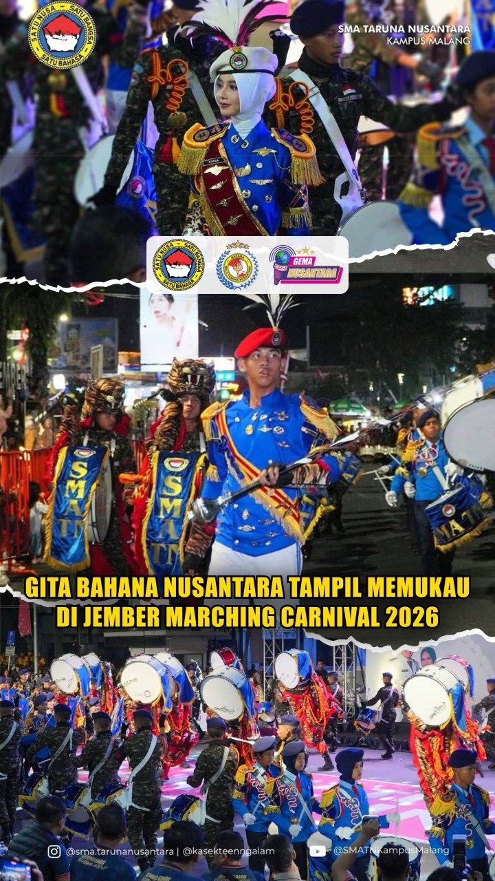 Gita Bahana Nusantara Tampil Memukau di Jember Marching Carnival 2026