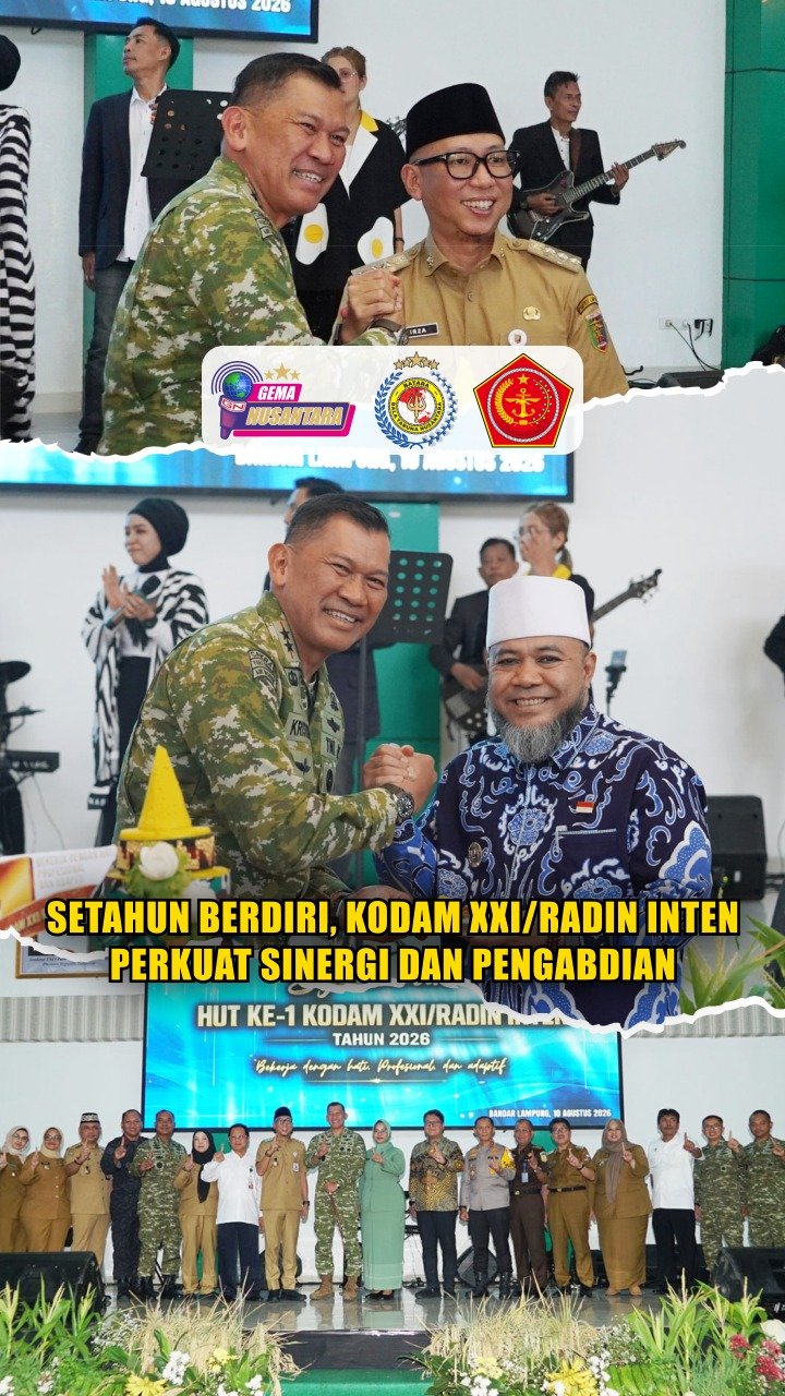 Setahun Berdiri, Kodam XXI/Radin Inten Perkuat Sinergi dan Pengabdian
