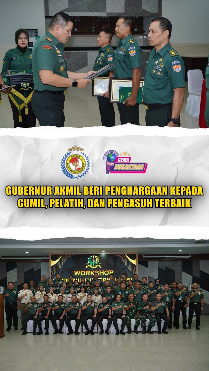 Gubernur Akmil Beri Penghargaan kepada Gumil, Pelatih, dan Pengasuh Terbaik