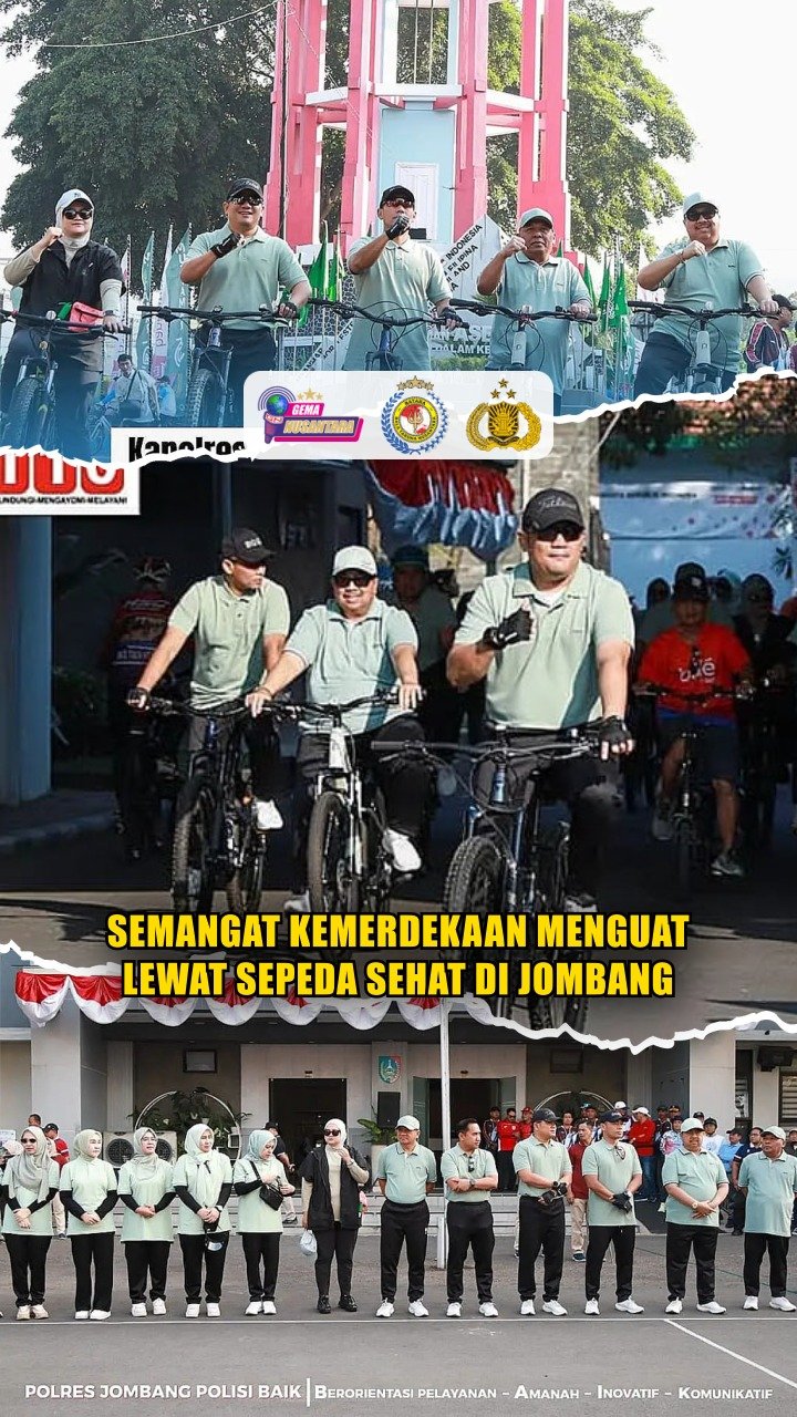 Semangat Kemerdekaan Menguat Lewat Sepeda Sehat di Jombang