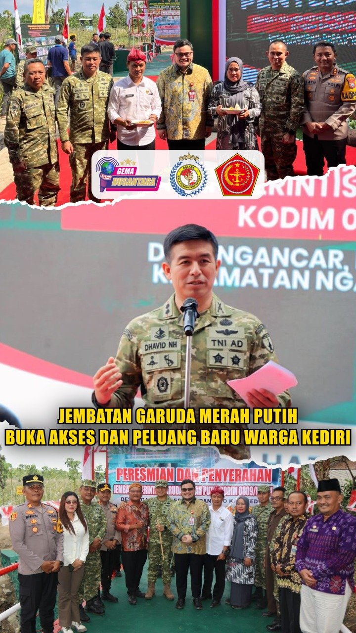 Jembatan Garuda Merah Putih Buka Akses dan Peluang Baru Warga Kediri