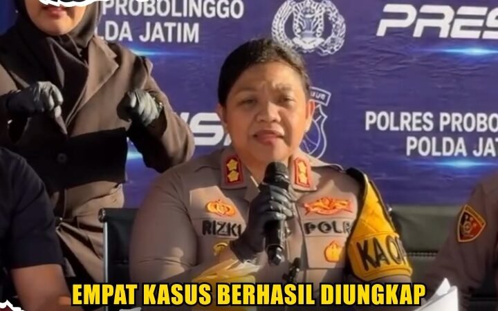 Empat Kasus Berhasil Diungkap Polres Probolinggo
