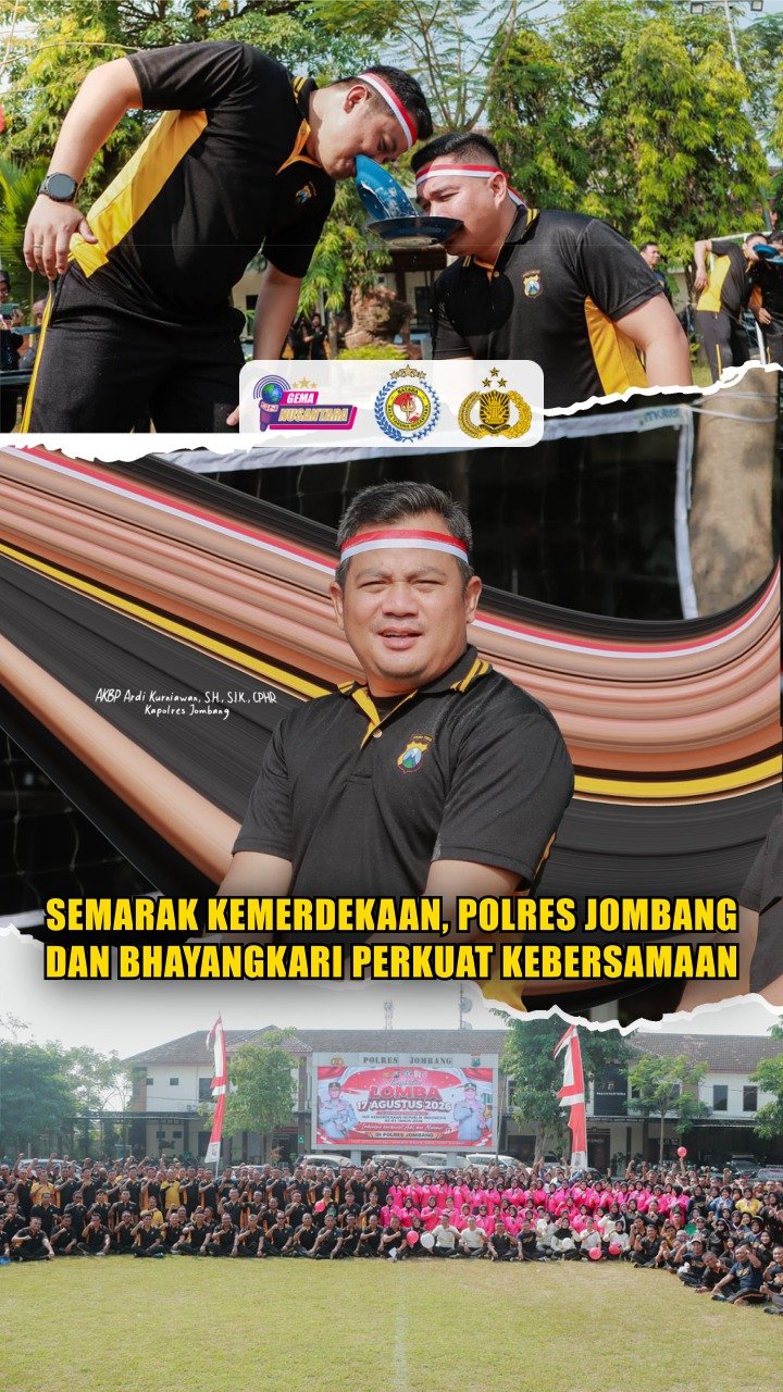 Semarak Kemerdekaan, Polres Jombang dan Bhayangkari Perkuat Kebersamaan
