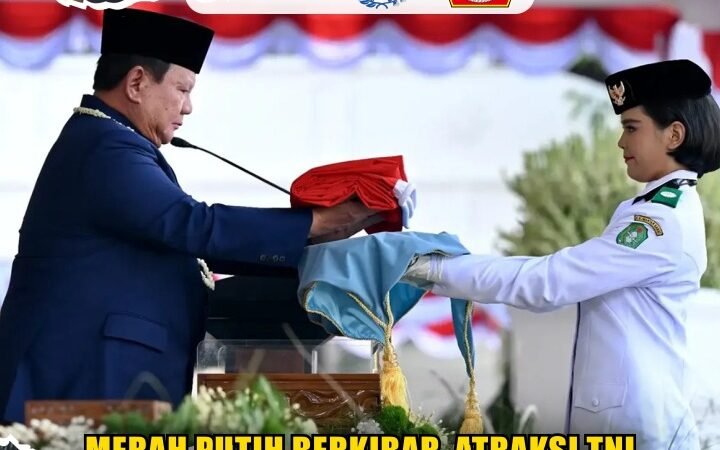 Merah Putih Berkibar, Atraksi TNI Warnai HUT ke-81 RI