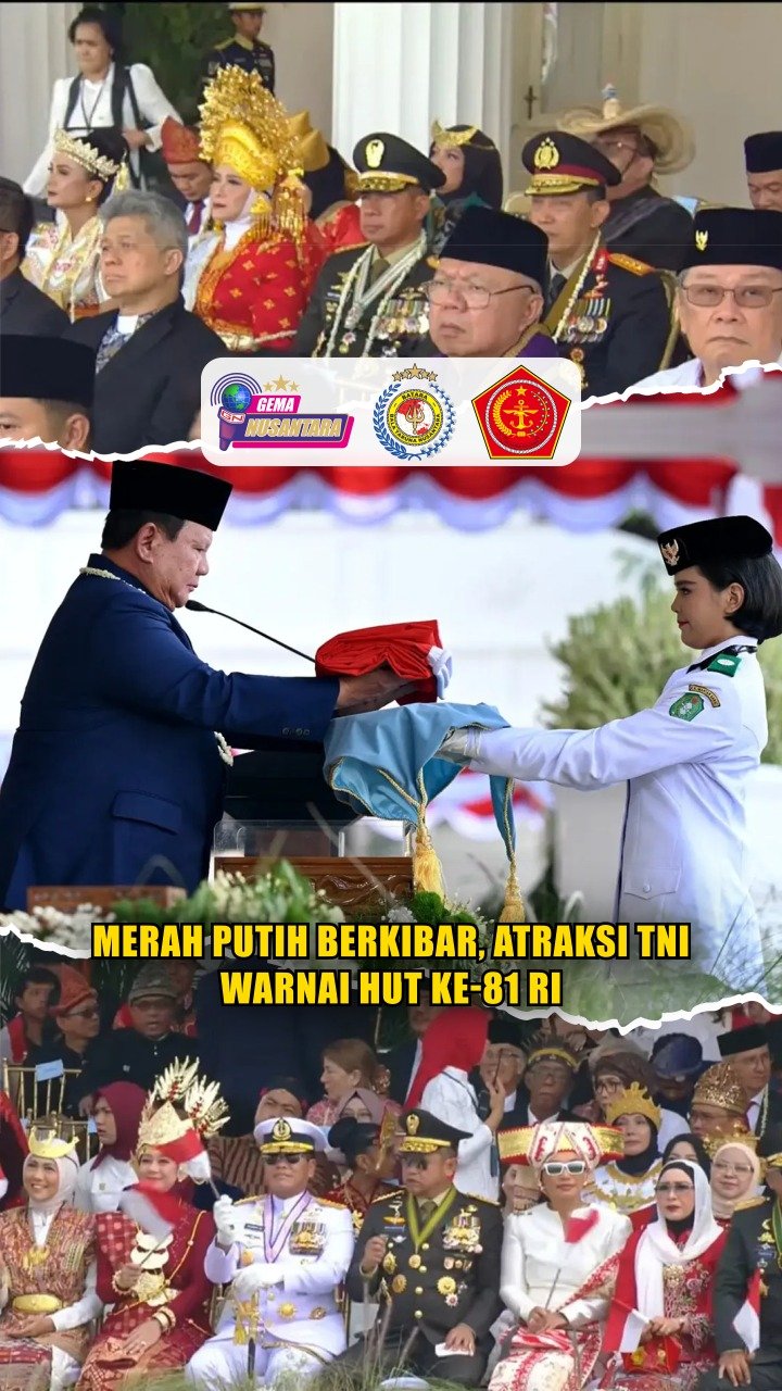 Merah Putih Berkibar, Atraksi TNI Warnai HUT ke-81 RI