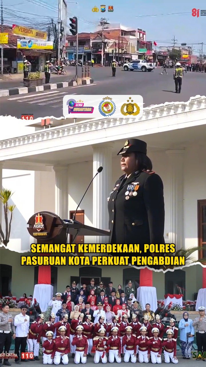 Semangat Kemerdekaan, Polres Pasuruan Kota Perkuat Pengabdian