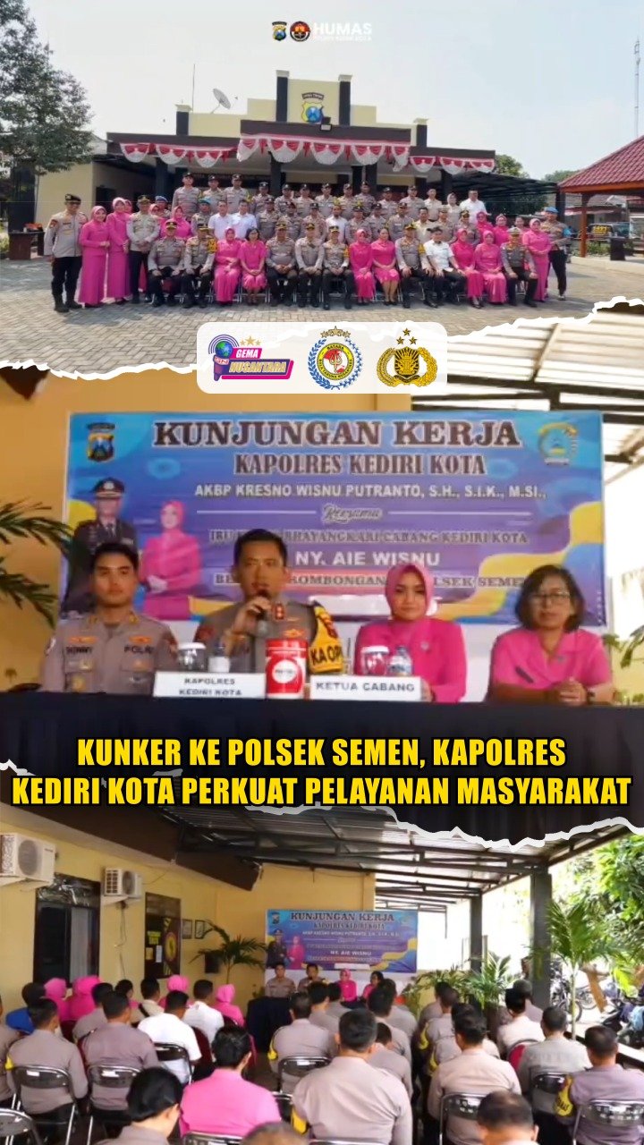 Kunker ke Polsek Semen, Kapolres Kediri Kota Perkuat Pelayanan Masyarakat